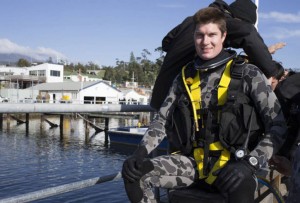 The shark whisperer dives in Hobart